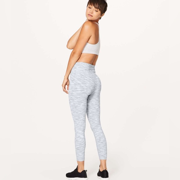 Lululemon Wunder Under Hi-Rise 7/8 25” Wee Are From Space Ice Grey Alpine White - Picture 3 of 15